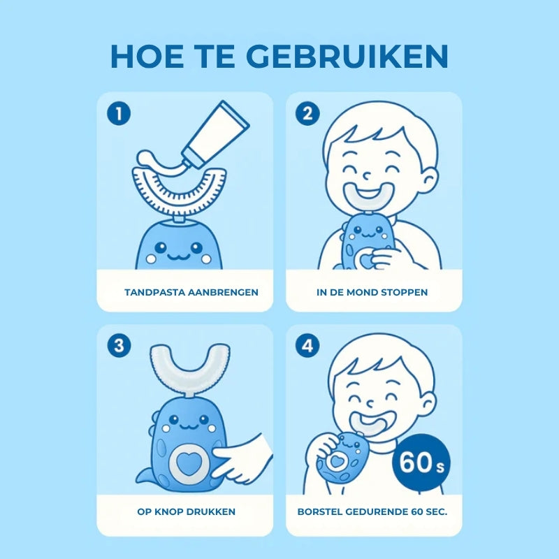 Kindra™ U-vormige 360º ultrasone tandenborstel