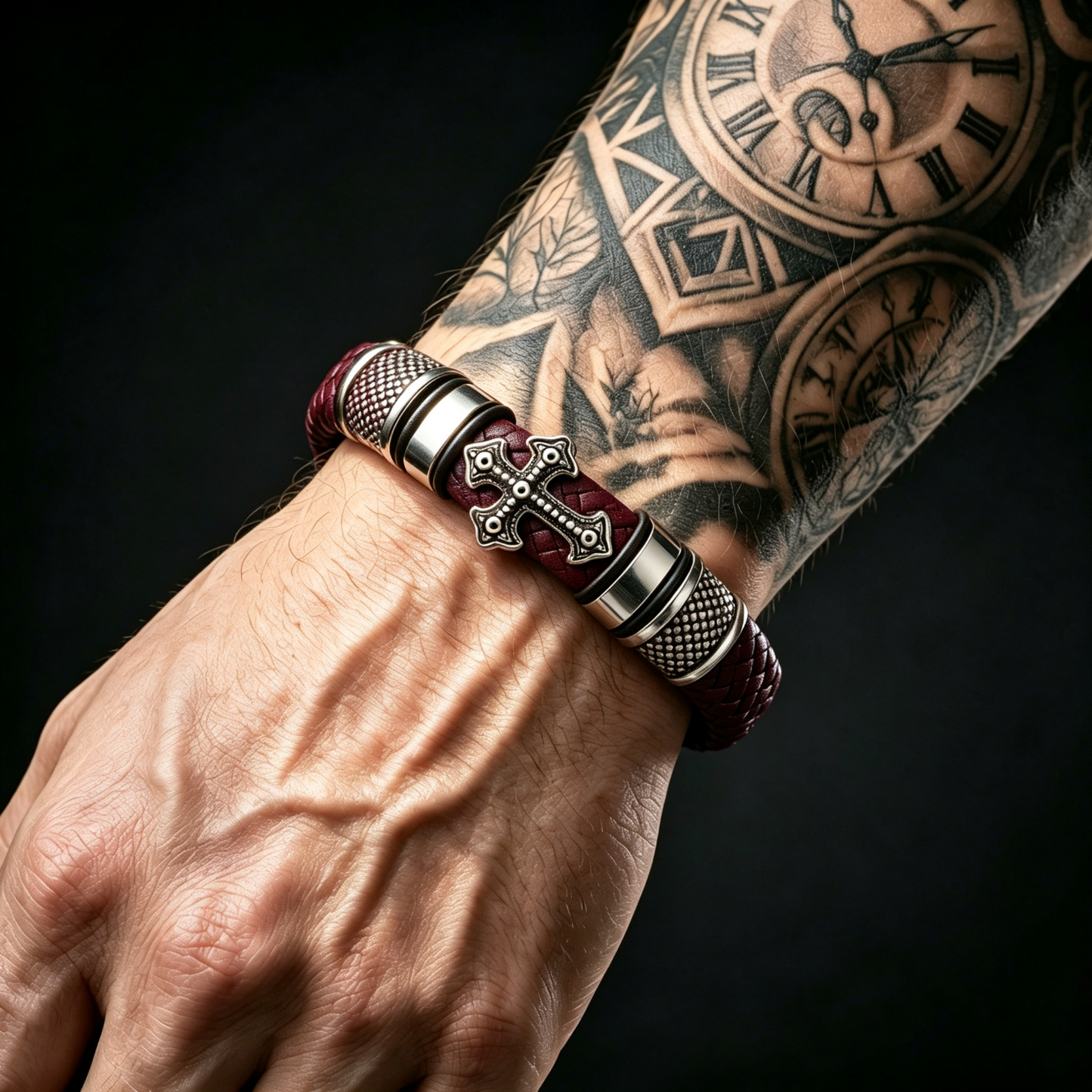 Premium Gevlochten Leren Armband voor Heren