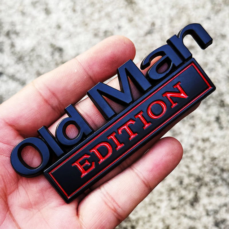Metalen Autobadge 'Old Man'