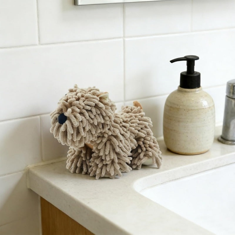 Schattige hond microvezel drooghanddoek