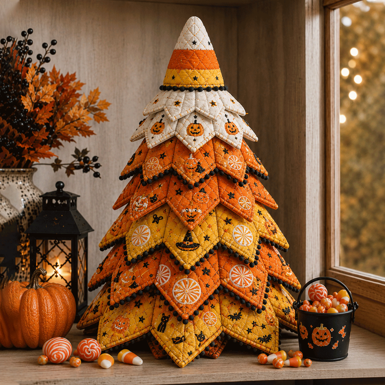 Halloweenboom DIY Naaiset met Gewatteerde stof