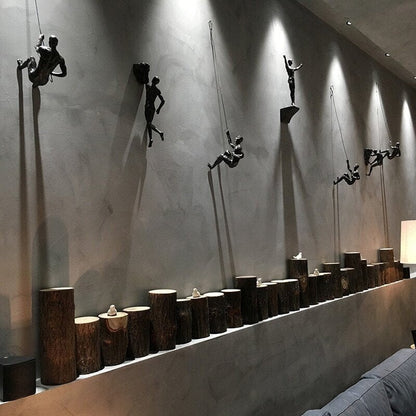 Klimmer sculptuur wanddecoratie