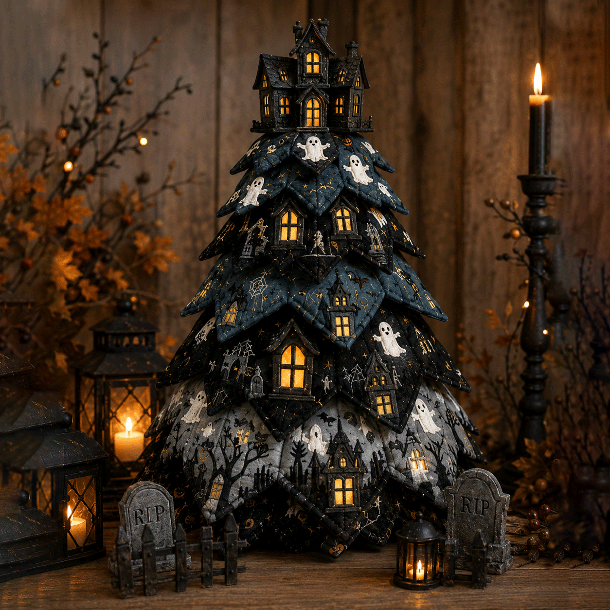 Halloweenboom DIY Naaiset met Gewatteerde stof