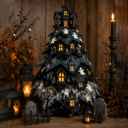 Halloweenboom DIY Naaiset met Gewatteerde stof