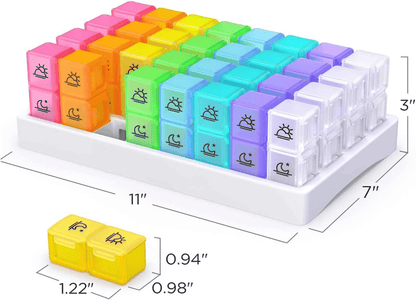 💊 Maandelijkse Pillendoos Organizer (Ochtend/Avond)