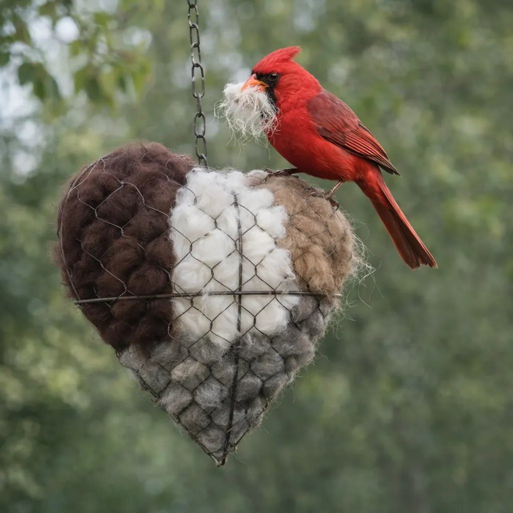 🕊️ Handgemaakt alpacawol vogelnest bekleding