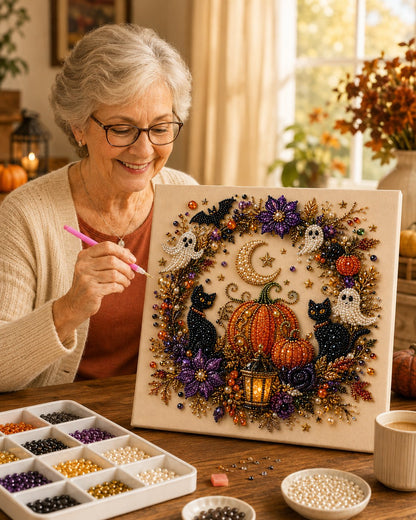 DIY Halloween Parelkunstwerk