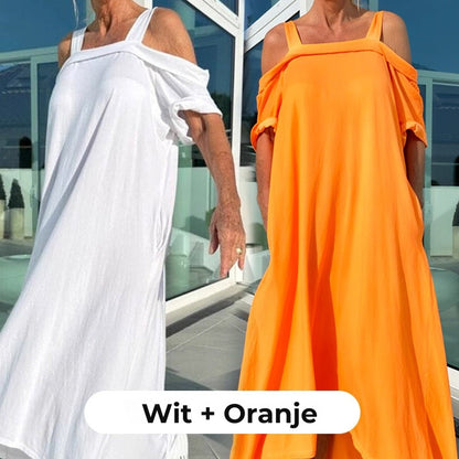 Casual Maxi-jurk Met Open Schouders Voor Dames