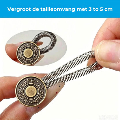 Metalen Broek Knoopverlengers - 10 Stuks