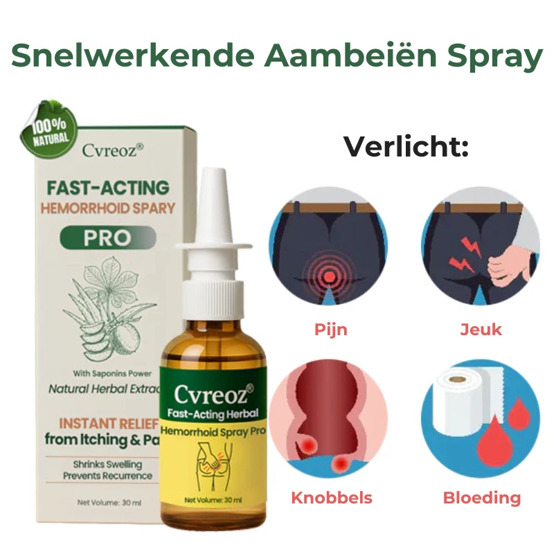 Cvreoz Pro® Snelwerkende kruidenspray tegen aambeien