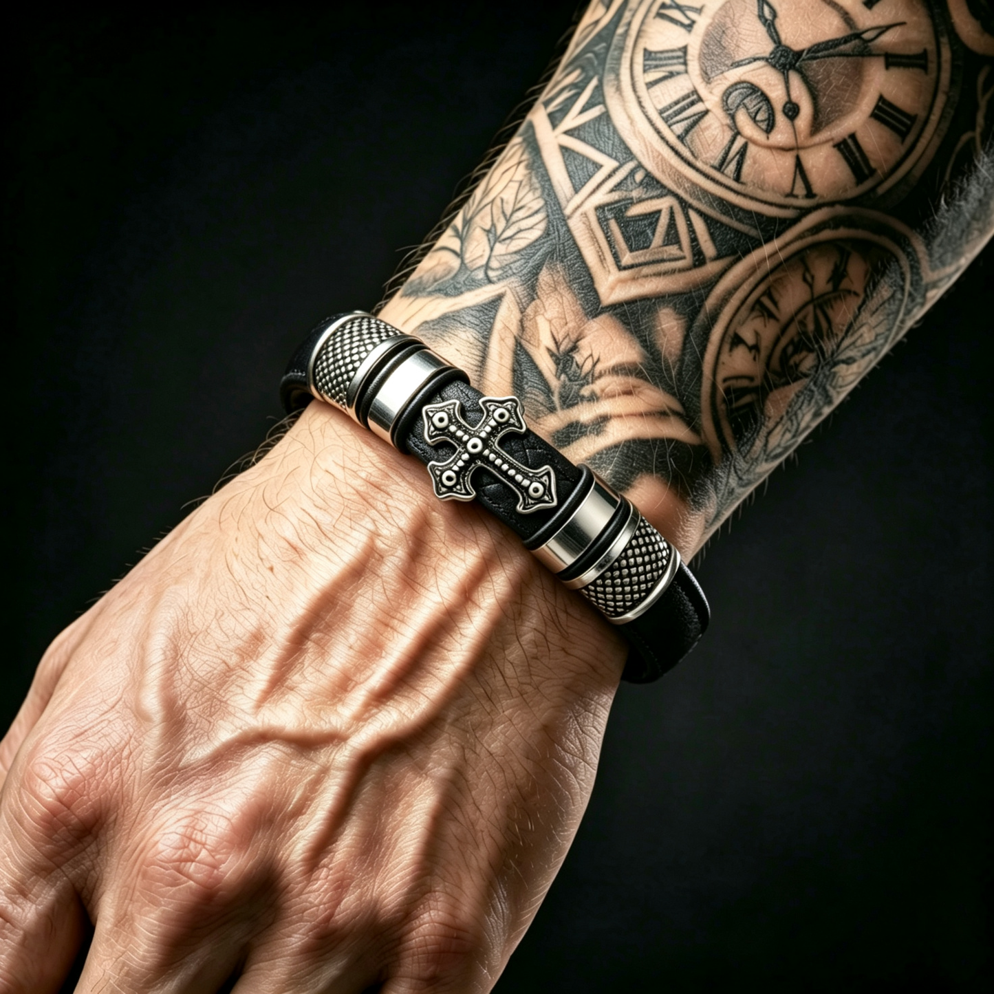 Premium Gevlochten Leren Armband voor Heren