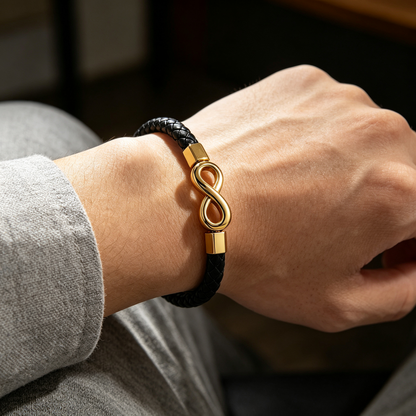 Premium Gevlochten Leren Armband voor Heren
