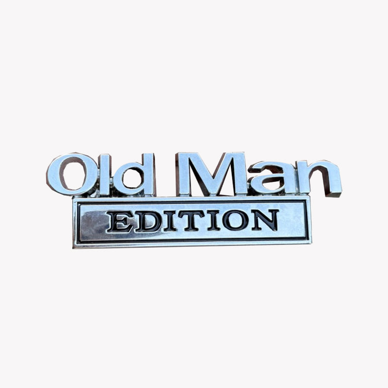 Metalen Autobadge 'Old Man'