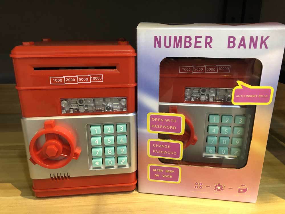 Mini elektronische geldautomaat met pincode