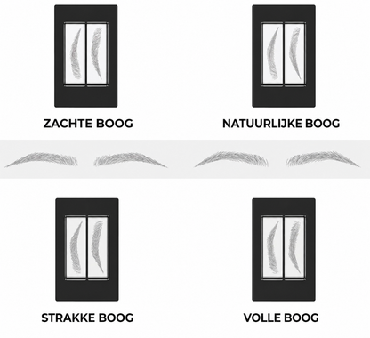 Waterbestendige Wenkbrauwstempelset met Microblading Effect