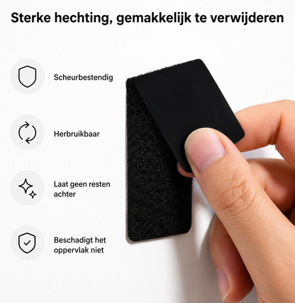 Dubbelzijdige Klittenbandstroken - Extra Sterk en Herbruikbaar - 40 Stuks (20 Paar)