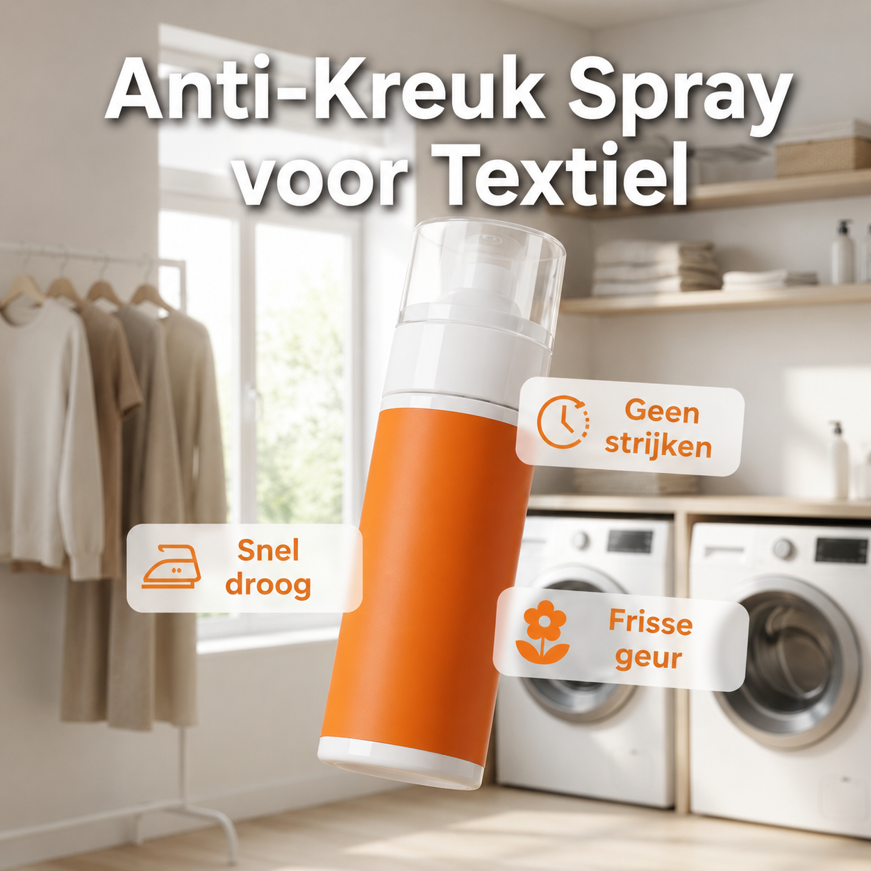 Anti-Kreuk Spray voor Textiel