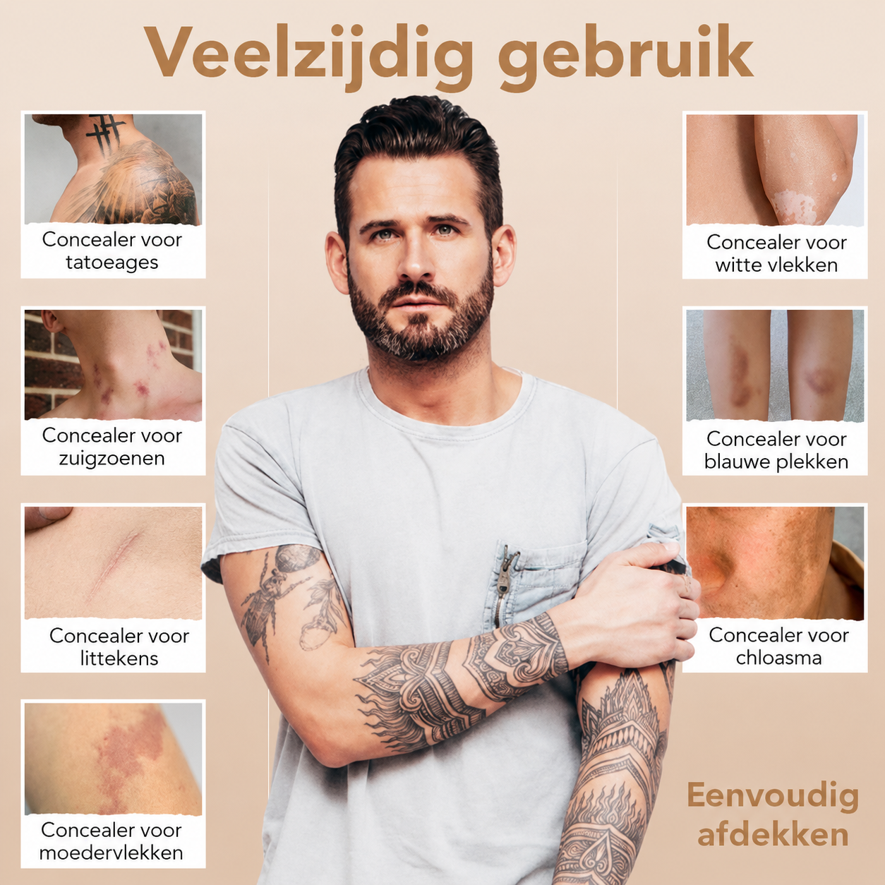 Waterbestendige Concealercrème voor Littekens en Tattoo's