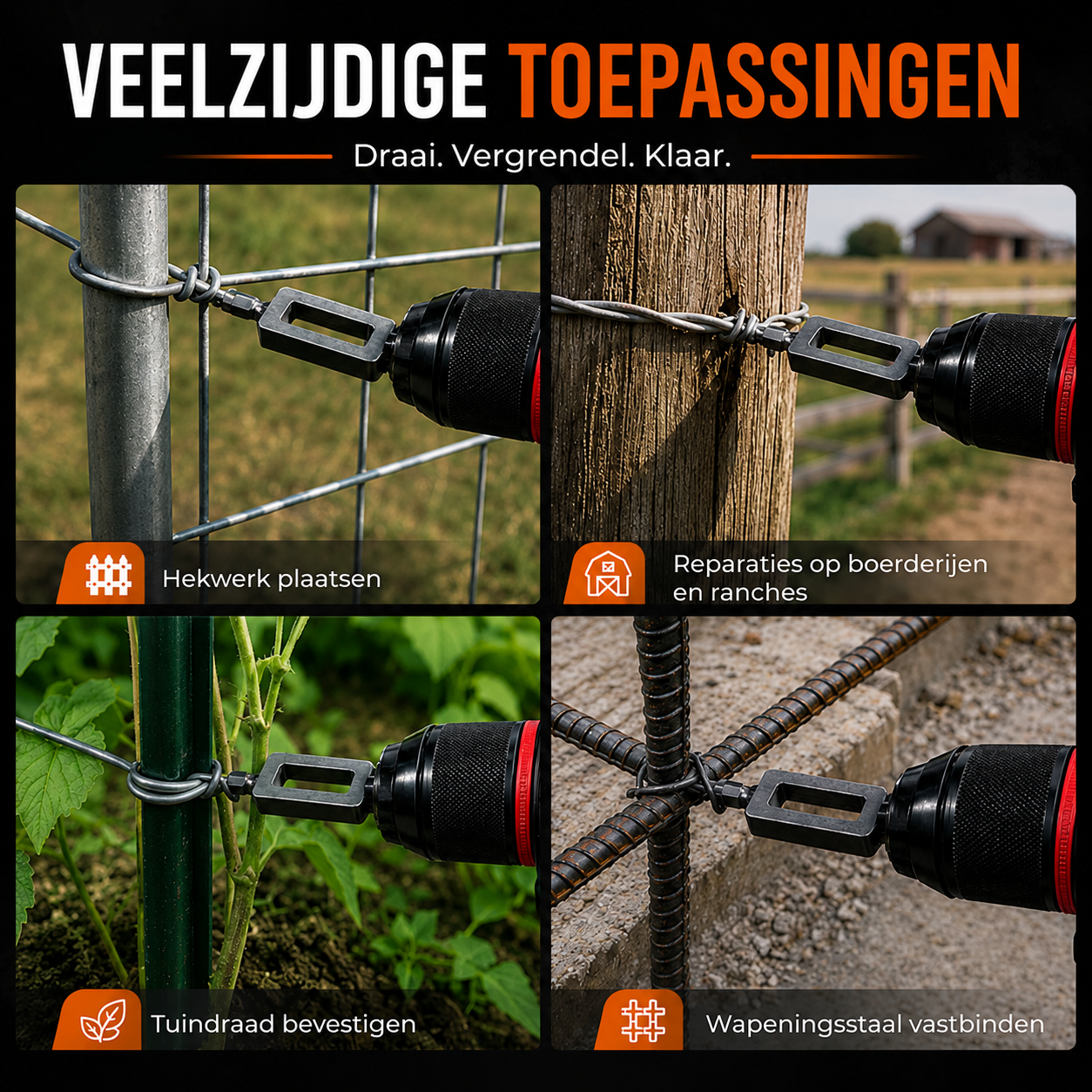 Staaldraad Draaigereedschap voor Boormachines