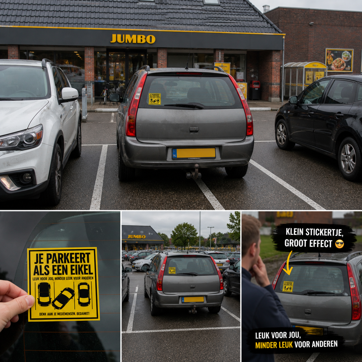 Slecht Parkeren Sticker - 50 Stuks
