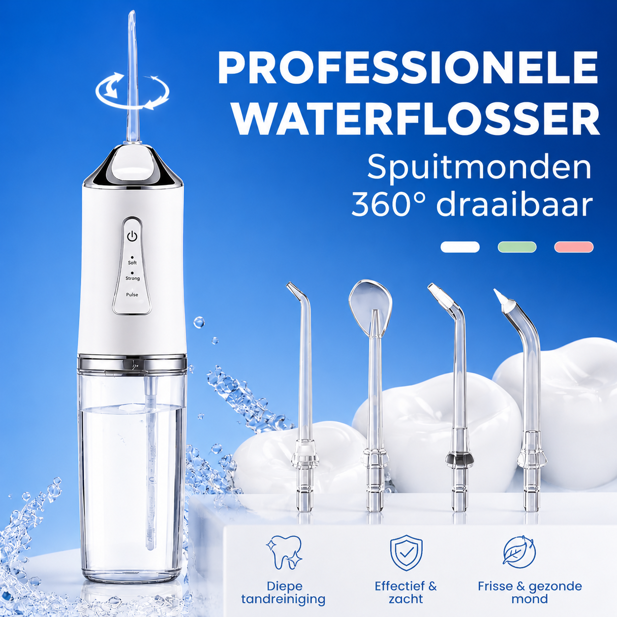 Elektrische Waterflosser voor Diepe Tandreiniging