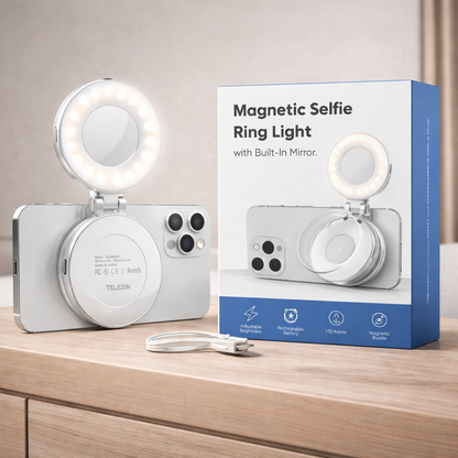 Magnetische Ringlamp met Ingebouwde Spiegel