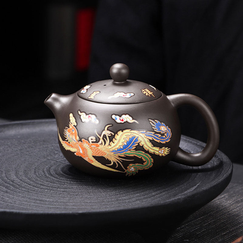 Kleurveranderende Draak-Feniks Kleitheepot