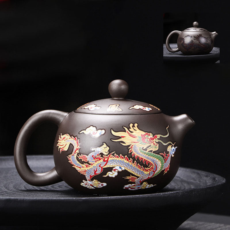 Kleurveranderende Draak-Feniks Kleitheepot