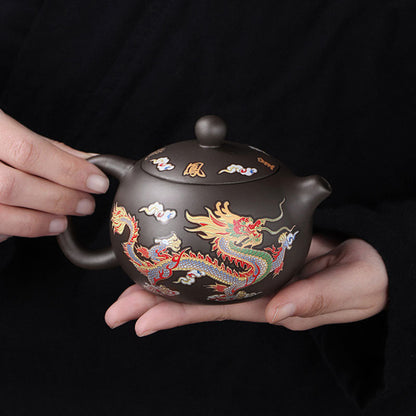 Kleurveranderende Draak-Feniks Kleitheepot