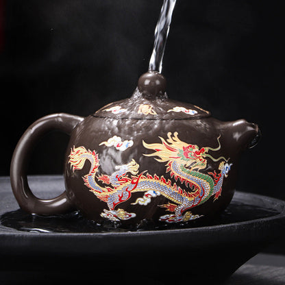 Kleurveranderende Draak-Feniks Kleitheepot