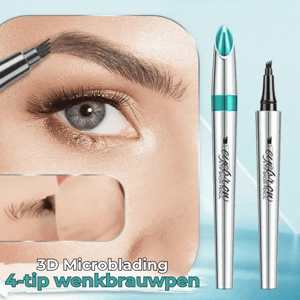 Waterdichte 3D-wenkbrauwpen met 4 vorkpunten voor microblading