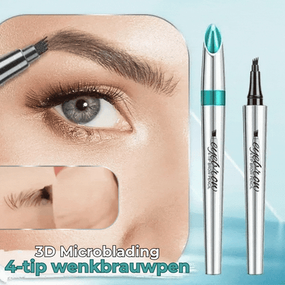 Waterdichte 3D-wenkbrauwpen met 4 vorkpunten voor microblading
