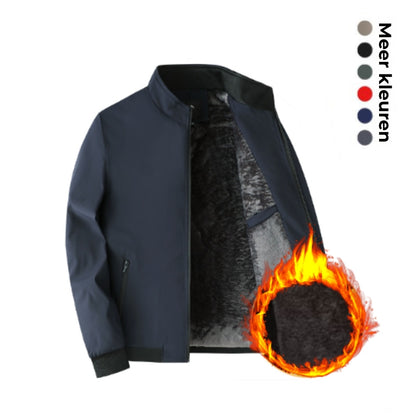 Heren Eenkleurige Warme Jas met Voering