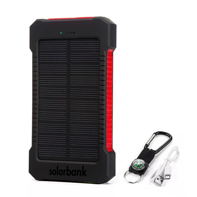 Noodpowerbank en Zaklamp op Zonne-Energie