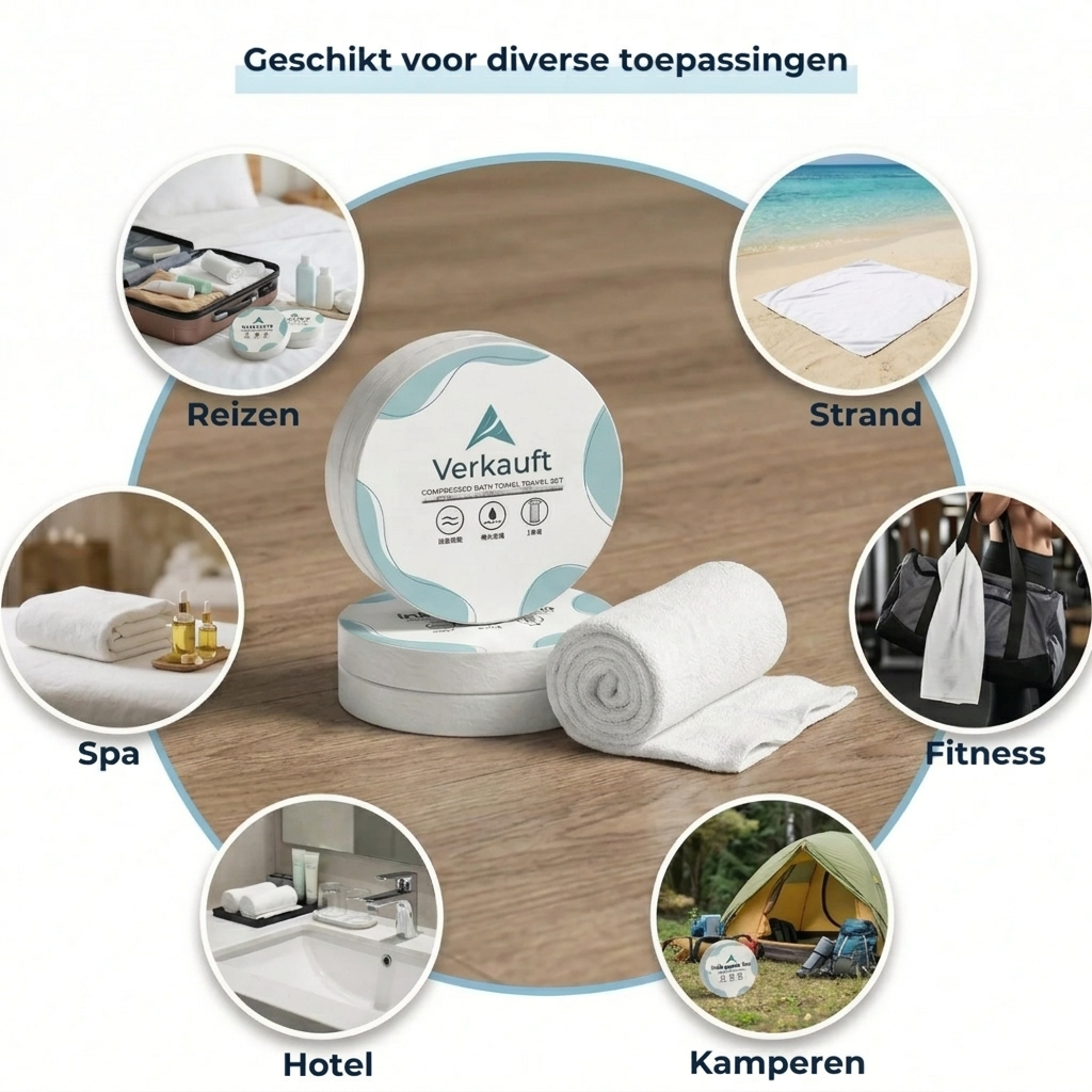 Gecomprimeerde Reishanddoeken - 10 Stuks