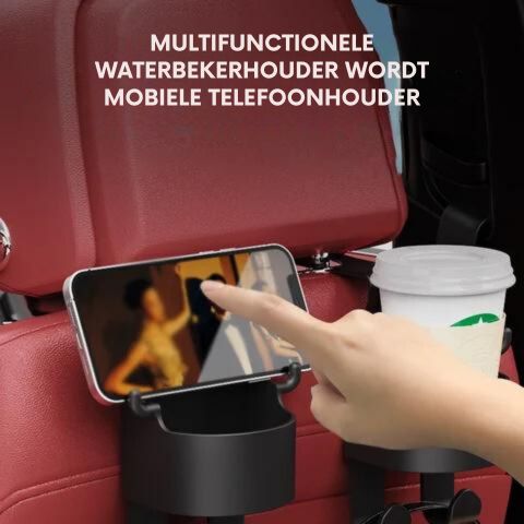 Multifunctionele Achterbankhaak - Bekerhouder, GSMhouder, Hanger