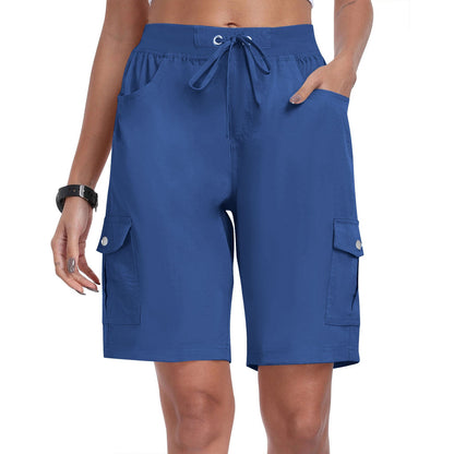 Sneldrogende cargoshort voor dames met zakken