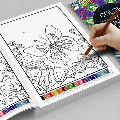 Kleuren op Nummer Kleurboek voor Volwassenen