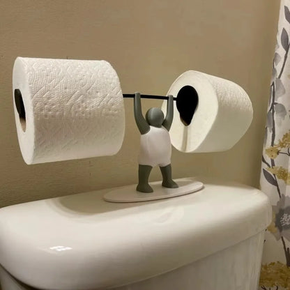 Grappige Gewichtheffer Toiletrolhouder