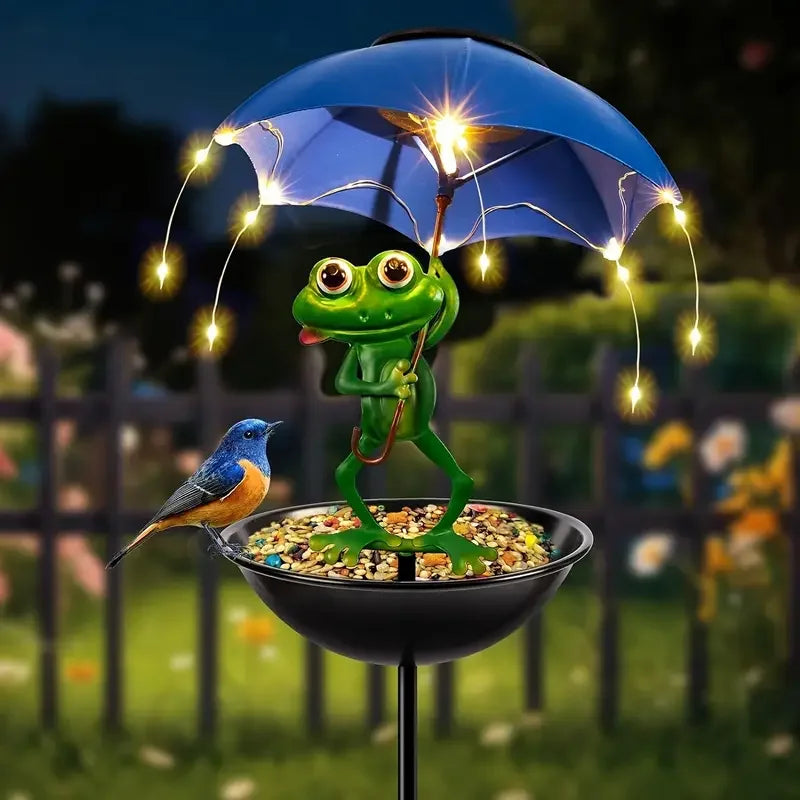 Kikker Tuinlamp met Vogelvoeder