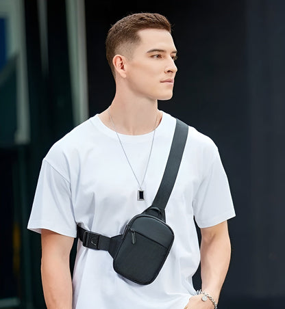 Beveiligde Heuptas: Verstelbare riem, unisex mini-hanger, borsttas