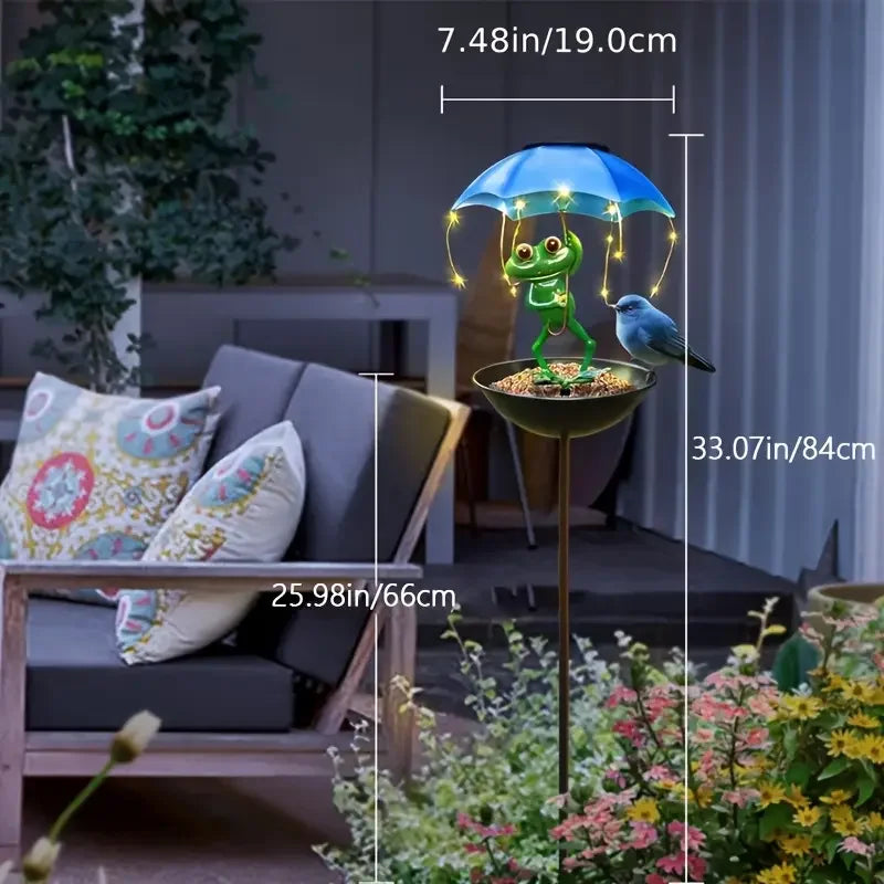 Kikker Tuinlamp met Vogelvoeder