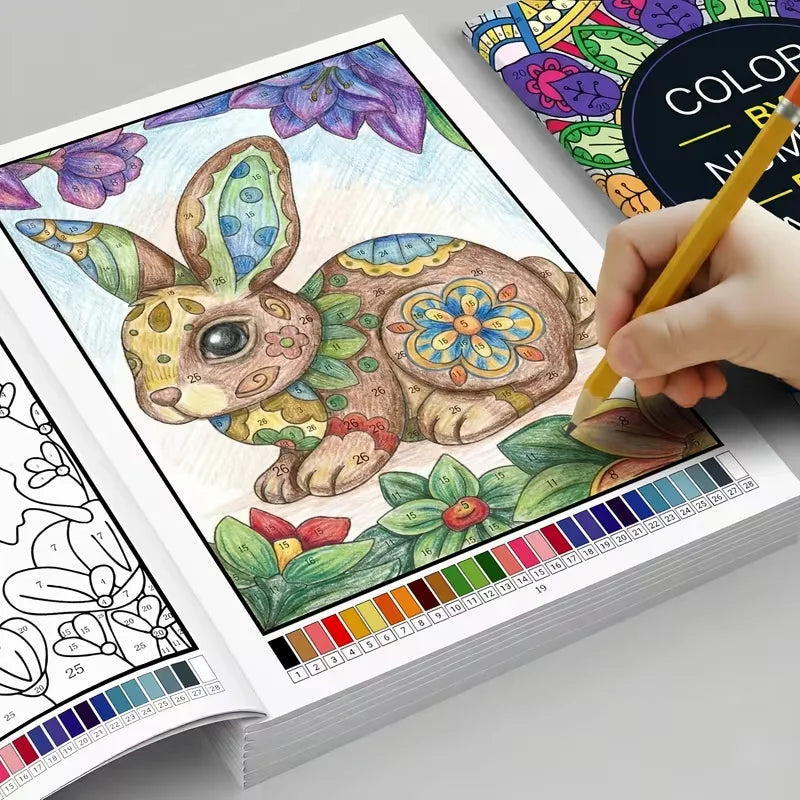 Kleuren op Nummer Kleurboek voor Volwassenen