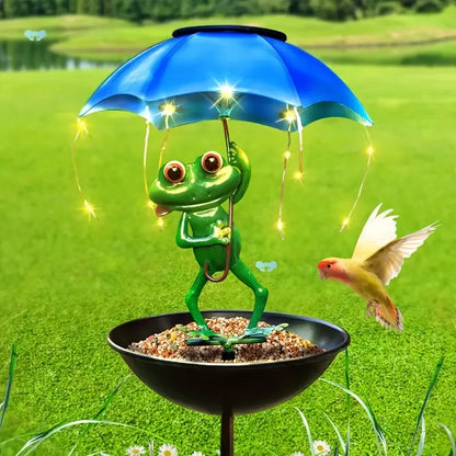 Kikker Tuinlamp met Vogelvoeder