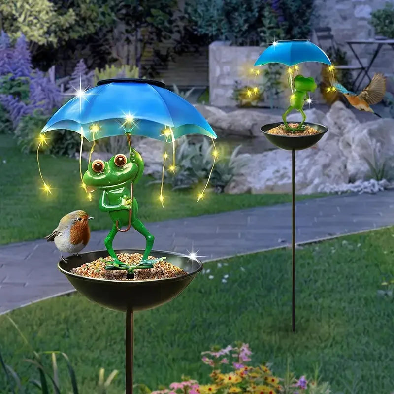 Kikker Tuinlamp met Vogelvoeder