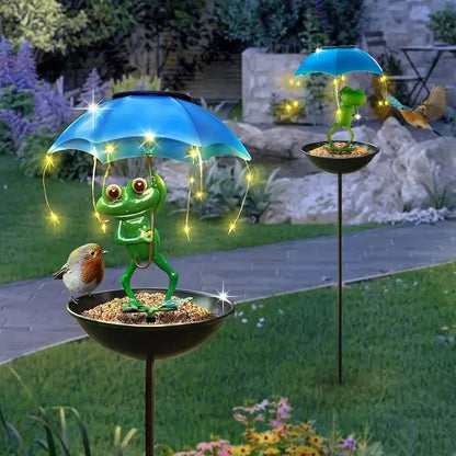 Kikker Tuinlamp met Vogelvoeder