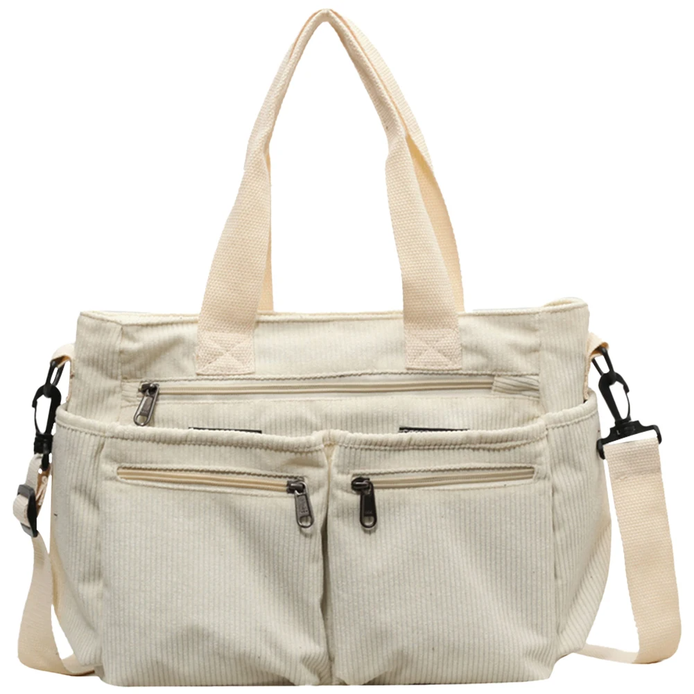 Icone™ CorduroyBag: grote capaciteit, unisex, vintage stijl, corduroy tas