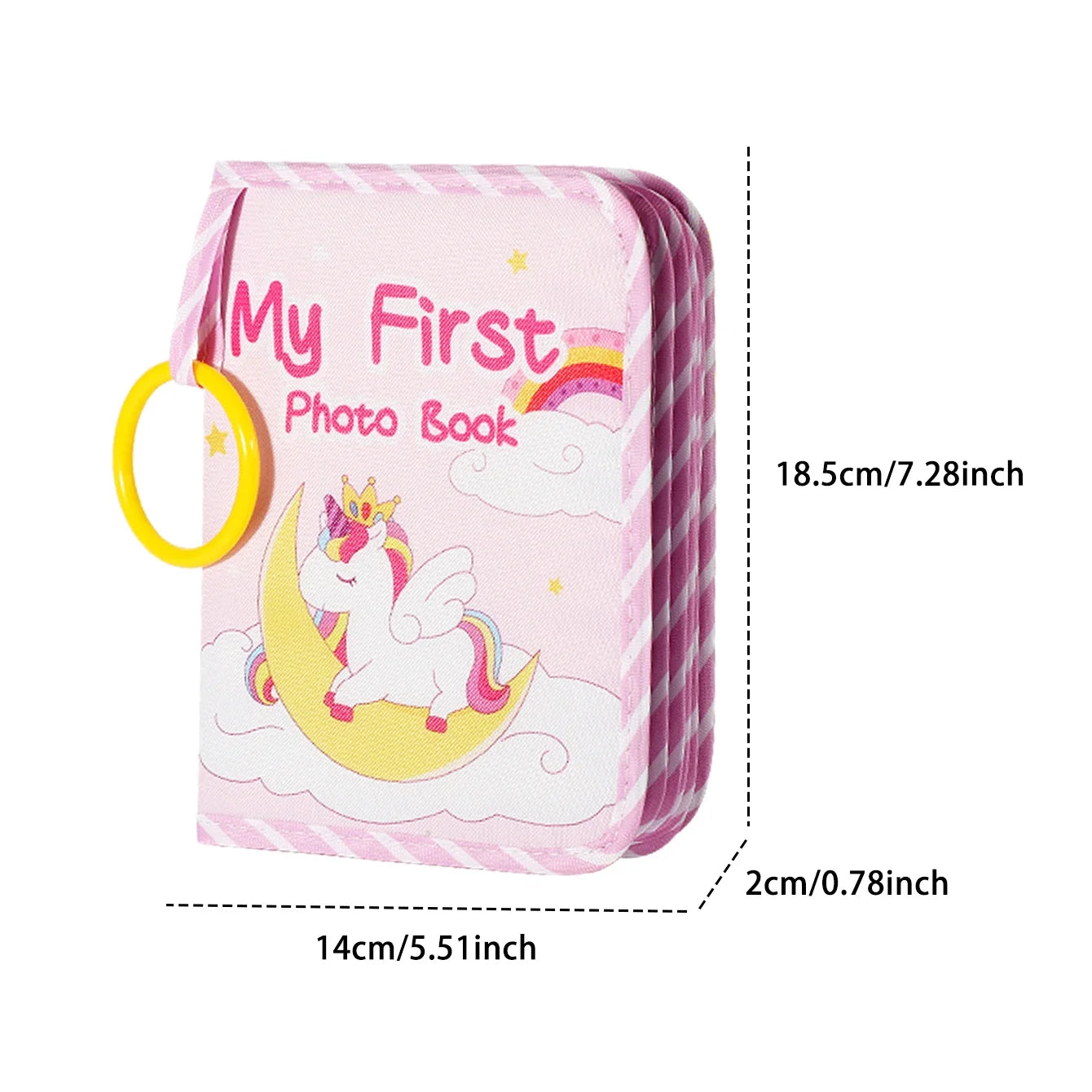 Zacht Babyfotoboek met Spiegel & Bijtring