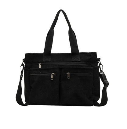 Icone™ CorduroyBag: grote capaciteit, unisex, vintage stijl, corduroy tas
