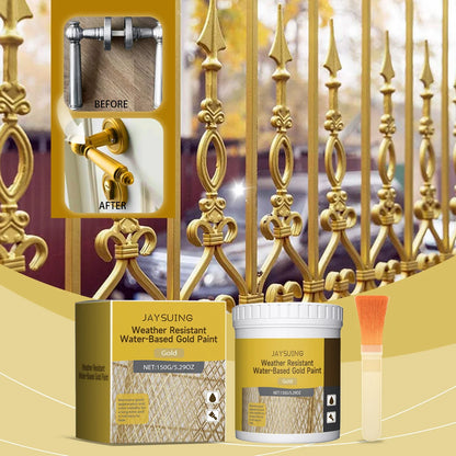 Waterbestendige Gouden Verf met Kwast